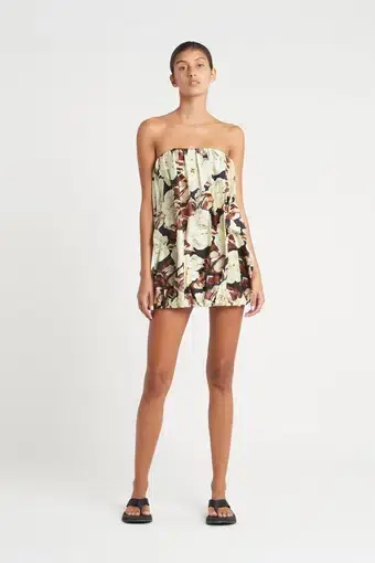 Sir The Label Strapless Mini Dress Floral Size AU 12