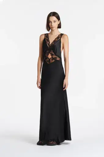 Sir the Label Aries Cut Out Gown Black Size 1 / Au 8