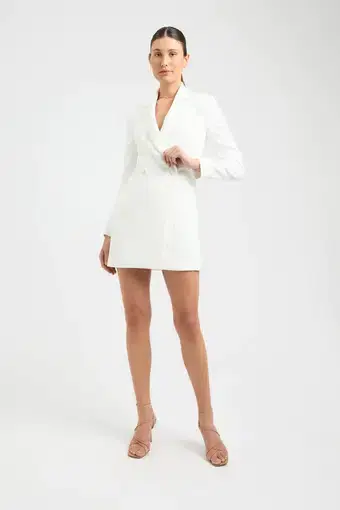 Kookai Alpha Blazer Dress White Size 36/ Au 8