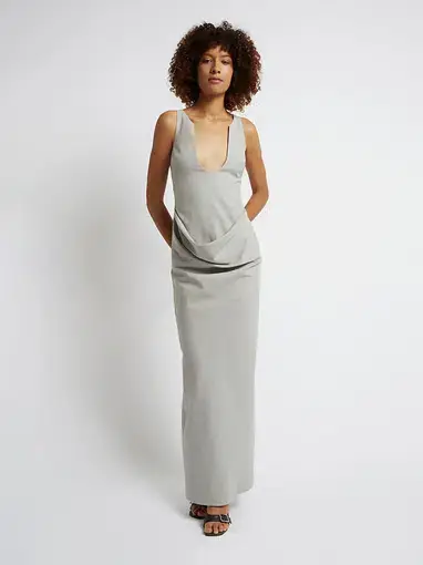 Christopher Esber Arced Column Dress Grey Size 4 / XXS