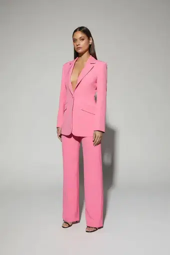 Kianna High Waisted Pink Shim Suit Pant Pink Size 10