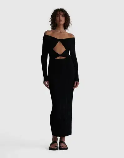 CHOSEN BY TUCHUZY TTwist Midi Dress Black Size XS/AU 6