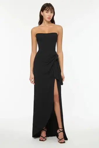 Manning Cartell Asymmetrical Games Strapless Gown Black Size AU 6