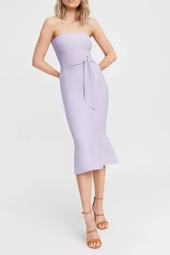 Kookai Florida Strapless Midi Dress  Lilac Size 6