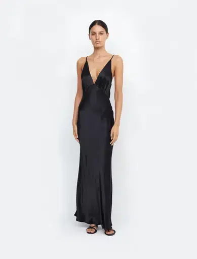 Bec & Bridge Moon Dance V Maxi Dress Black Size 10