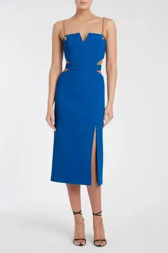 Rebecca Vallance Iman Cut Out Dress Blue Size 8

