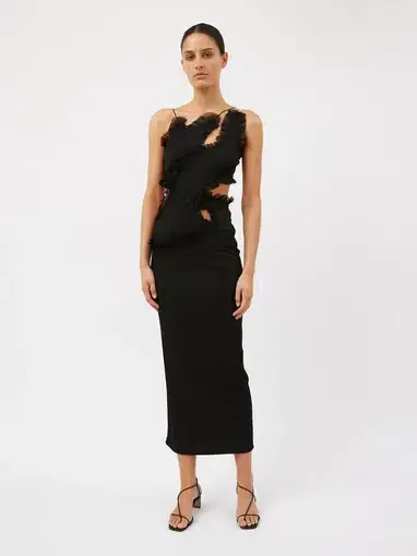 Christopher Esber Carina Interlinked Dress Black Size AU 12