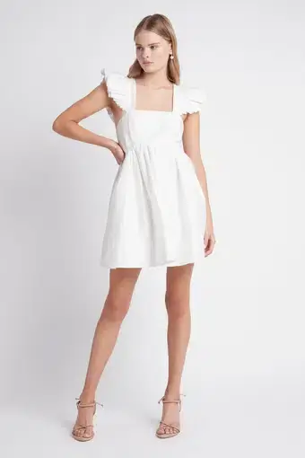 Aje Midsummer Mini Dress in Ivory