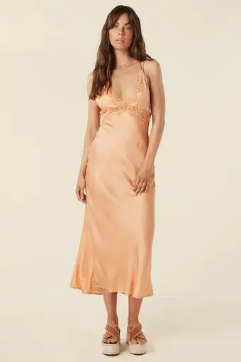 Spell Boudoir Slip Dress Peach Size 8
