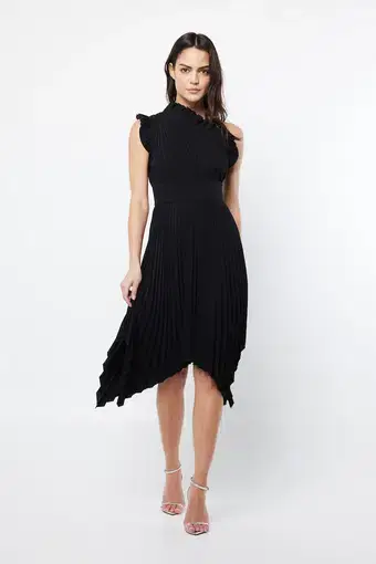 Mossman The Lady Like Midi Dress Black Size 8