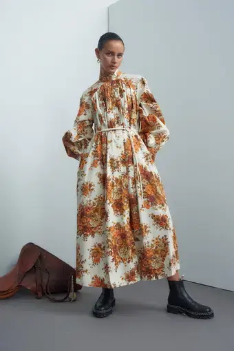Alemais Derby Shirt Midi Dress Floral Size 8