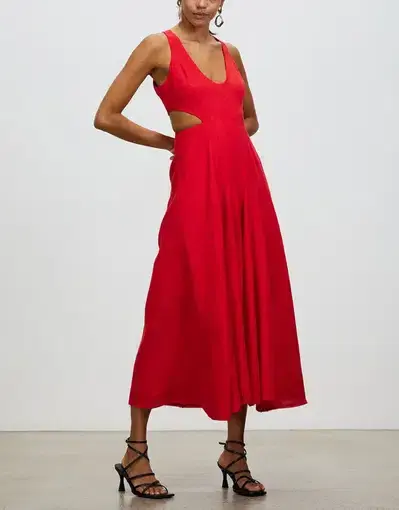 Kitx Faithful Love Midi Dress Red Size 8 / S