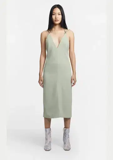 Dion Lee Macrame Slip Dress Green Size 4