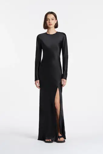 Sir the Label Soleil Long Sleeve Dress Black Size 2/Au 10
