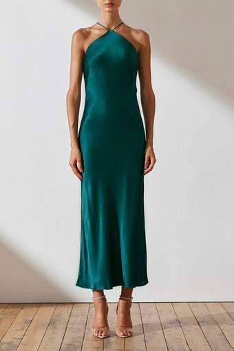 Gisele Halter Mias Midi Dress  Jade Size 6