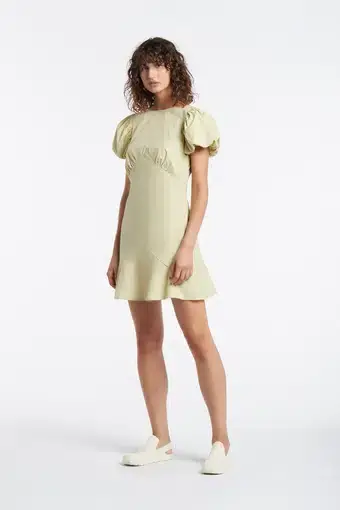 Sir the Label Mason Panelled Mini Dress in Pistachio Green Size 10