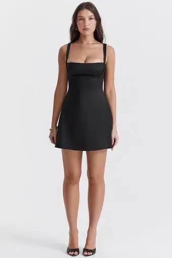 House of CB Kara Dress Black Size AU 8