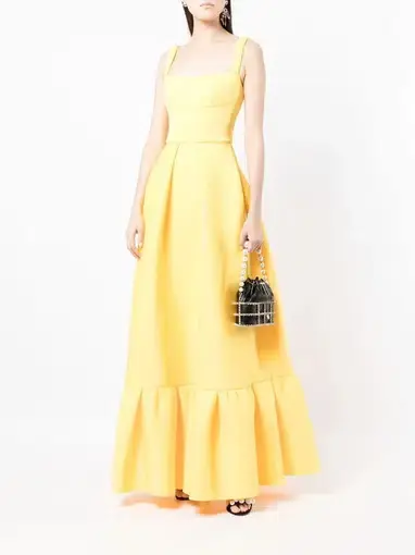 Rachel Gilbert Cora Gown in Yellow Size AU 8