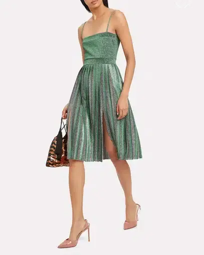 Misha Collection Janelle Midi Dress Green Glitter Size 12