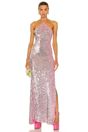 Retrofete Isabel Sequined Dress Light Pink Size XS / AU 6
