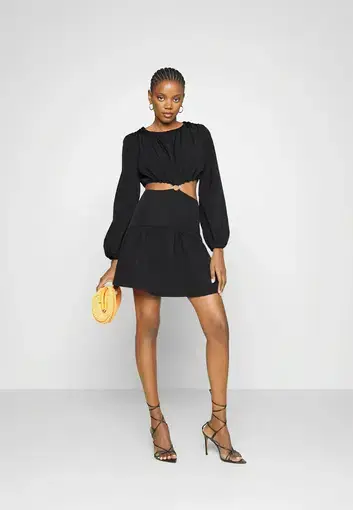Mossman Streamline Mini Dress Black Size 6
