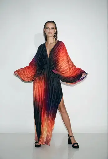 Lidee Deluxe Gown Fire Multi Size 14