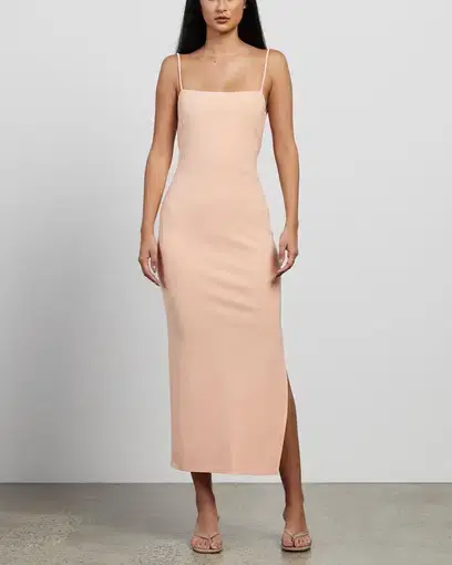 Bec & Bridge Maddison Midi Dress Peach Size 8