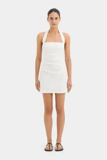 Sir The Label Noemi Halter Mini Dress White Size 1/Au 8