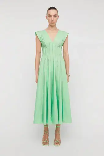 Scanlan Theodore Parachute French Seam Dress in Spearmint Size 14 