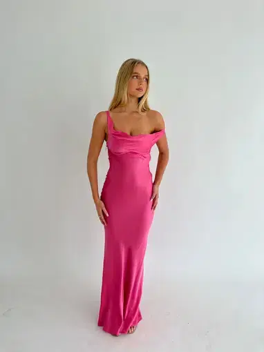 Natalie Rolt Monika Gown in Neon Pink Size 0/ Au 6