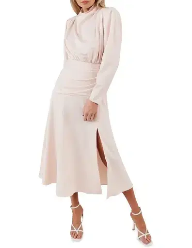 Misha Collection Simona Midi Dress Blush Size 8