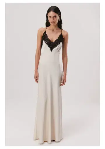 Misha Eanna Maxi Dress Champagne Size 6