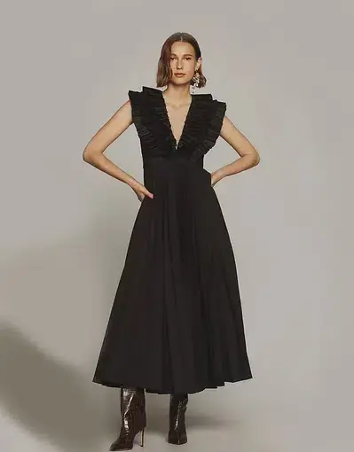 Acler Elsher Maxi Dress Black Size 16
