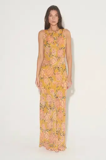 Hansen & Gretel Emmery Maxi Dress Honey Floral Size L / AU 12