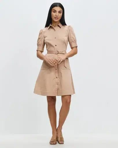 MARCS Caitlyn Shirt Dress Latte Size 8