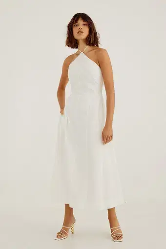 Sovere The Outline Midi Dress White Size 12