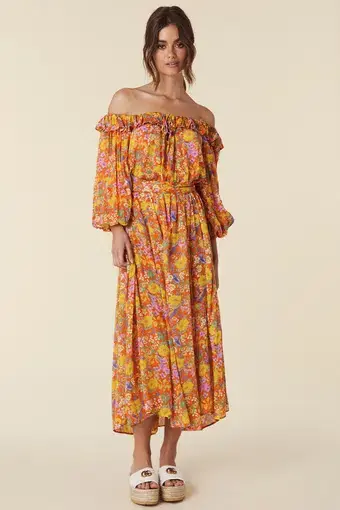 Spell Last Drinks Dress in Sunset Floral Size M / AU 10
