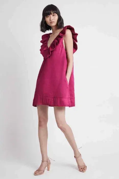 Aje Solitude Shift Mini Dress In Pink Size 8 - Image 1
