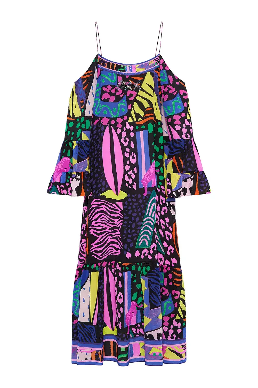 Camilla Drop Shoulder Shoestring Strap Long Sleeve Dress in Fair Ladys Dinkum One Size  - Image 7