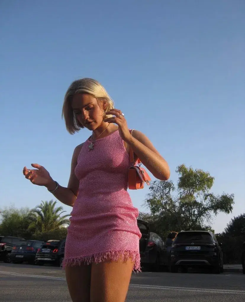 Asta Resort Natalia Mini Dress Pink Sequin Size M / AU 10 - Image 9