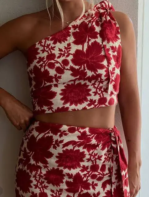 Sir the Label Cinta Tie Crop and Skirt Set Valentina Floral Print Size AU 8 - Image 3