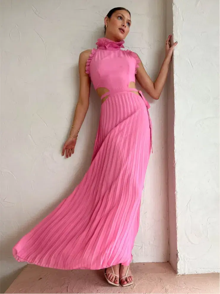 Sonya Moda Noya Maxi Dress Pink Size 10  - Image 6