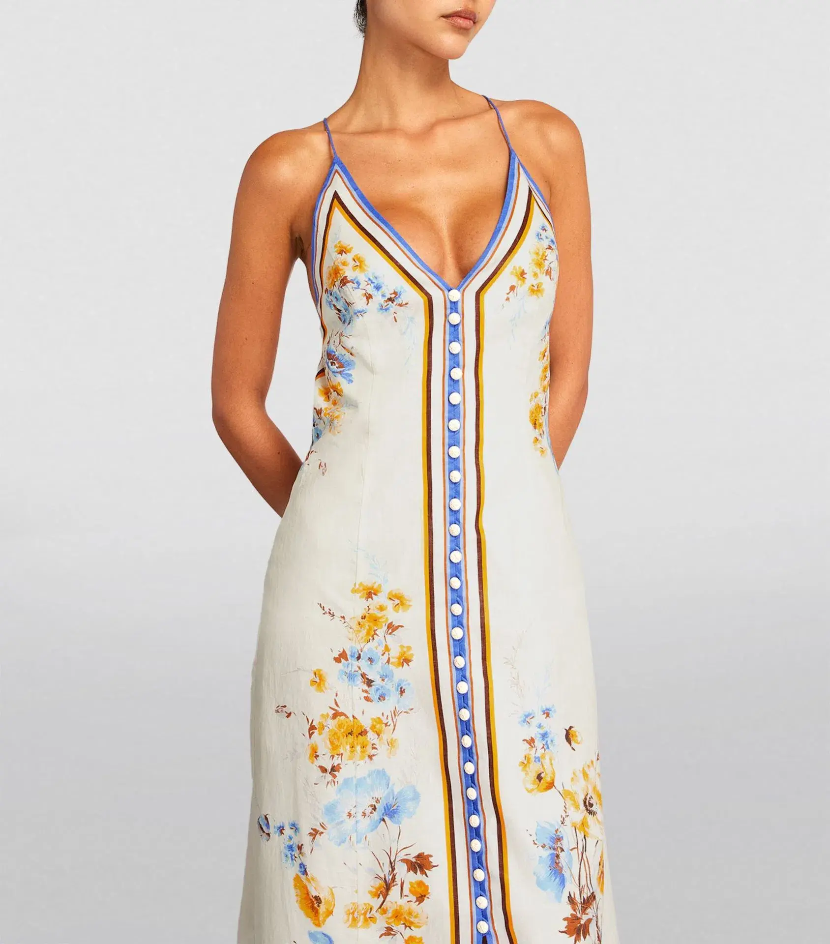 Zimmermann Halcyon Slip Midi Dress Floral Size 2 / AU 12 - Image 2