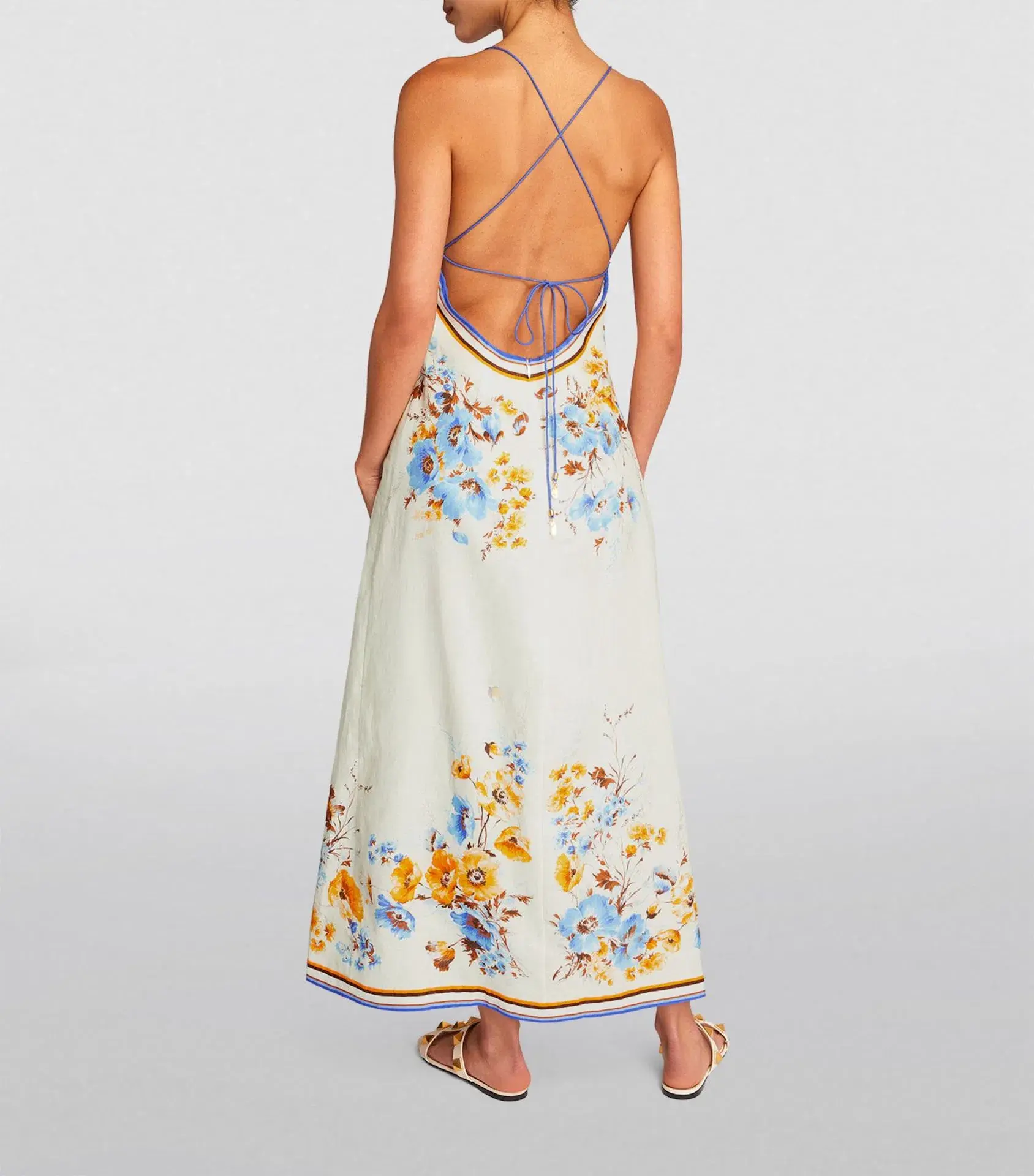 Zimmermann Halcyon Slip Midi Dress Floral Size 2 / AU 12 - Image 3