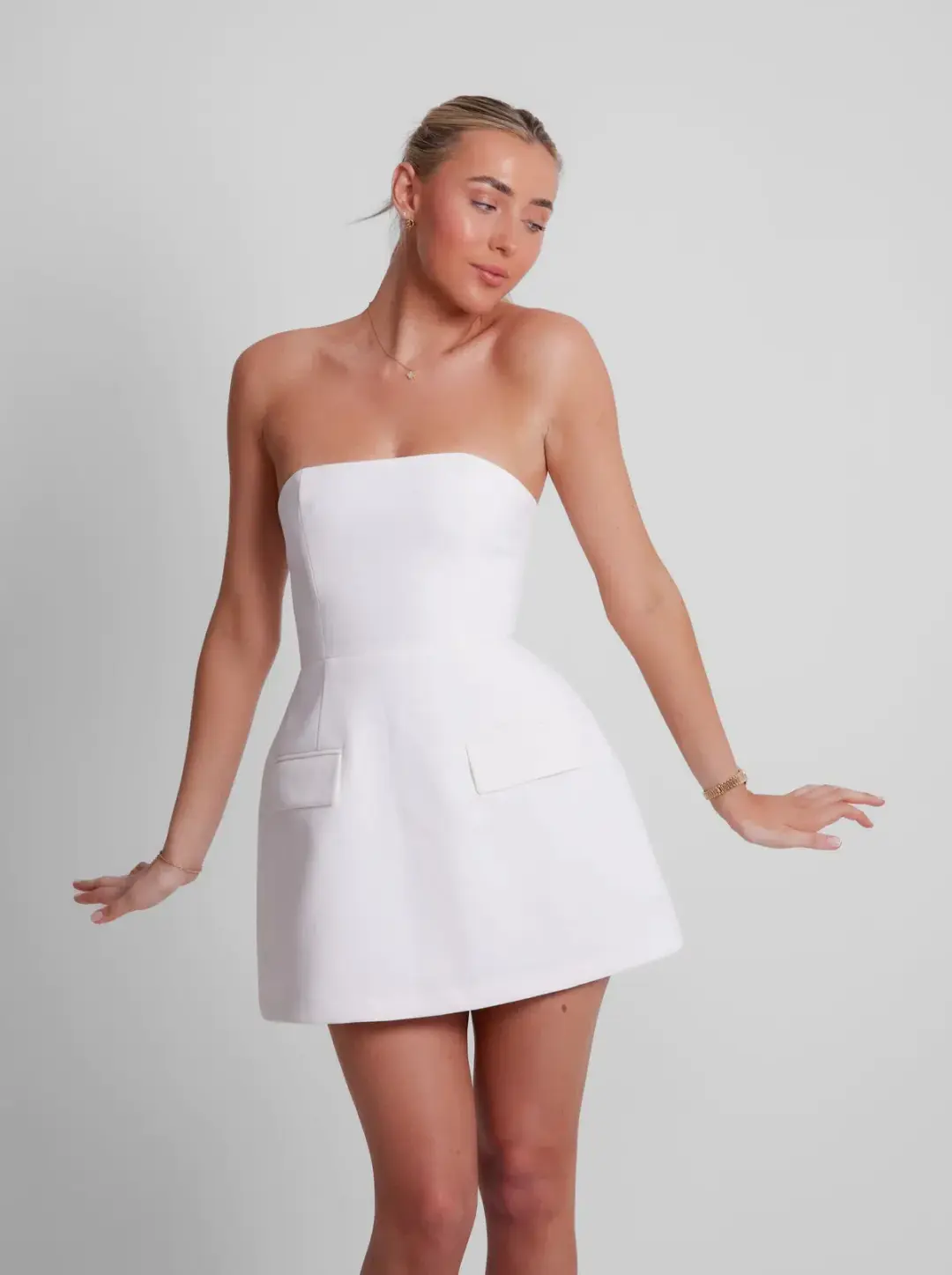 Odd Muse The Ultimate Muse Strapless Dress White Size S / AU 8 for rent on The Volte - main image