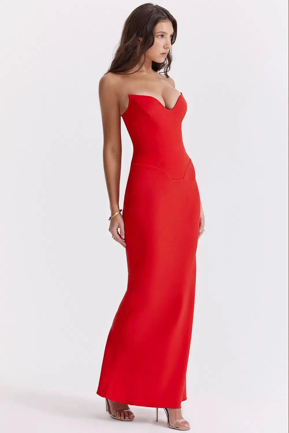 House Of CB Tamara Strapless Corset Dress Red Size AU 12 - Image 2