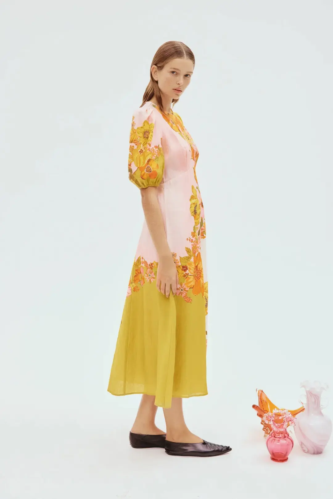 Alemais Silas Day Dress Print Size AU 12 for rent on The Volte - main image