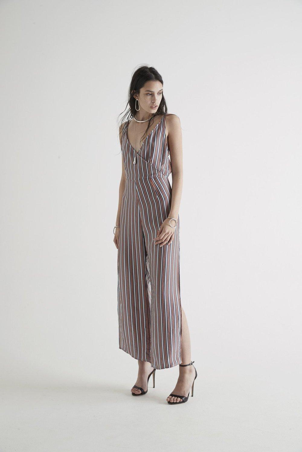 Sir the Label Zoe Jumpsuit Stripe Print Size AU 12 - Image 1