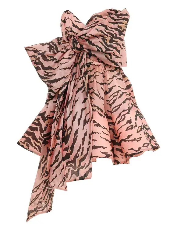 Zimmermann The Matchmaker Bow Bodice in Pink Tiger Size 1 / AU 10  - Image 4