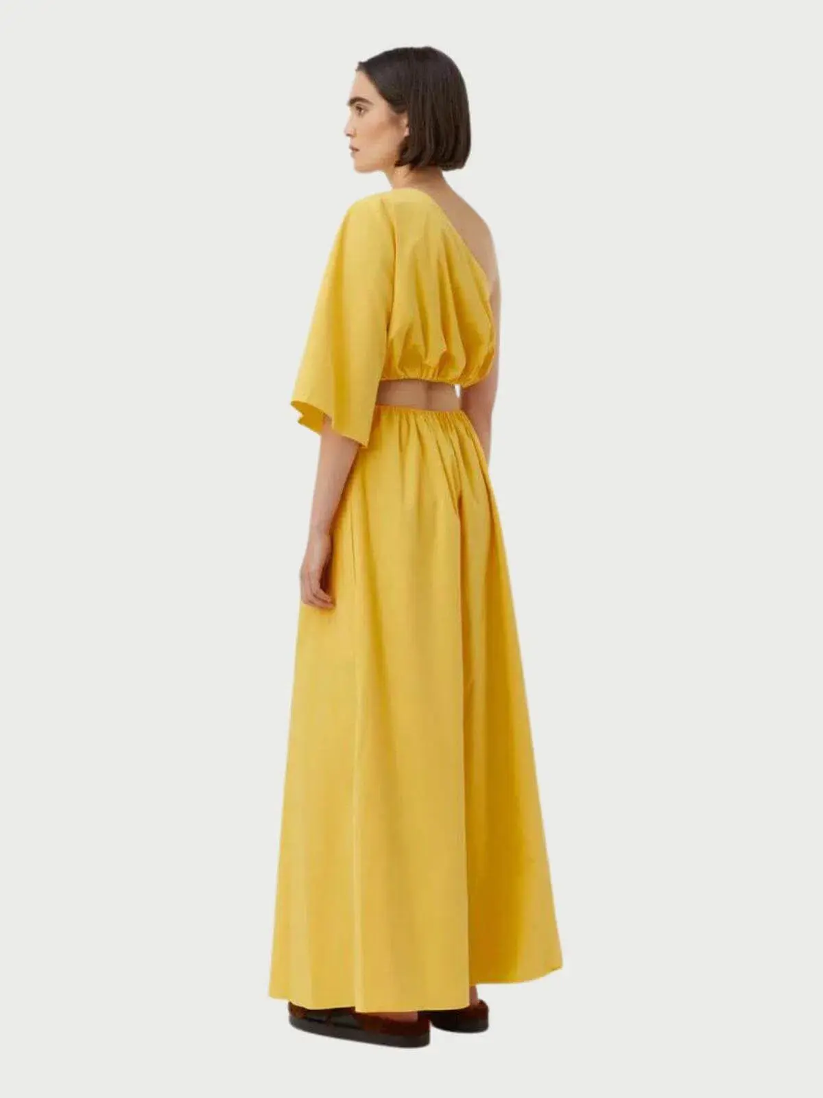 Camilla & Marc Wally One Shoulder Cut Out Maxi Dress in Yellow Size 10 - Image 5